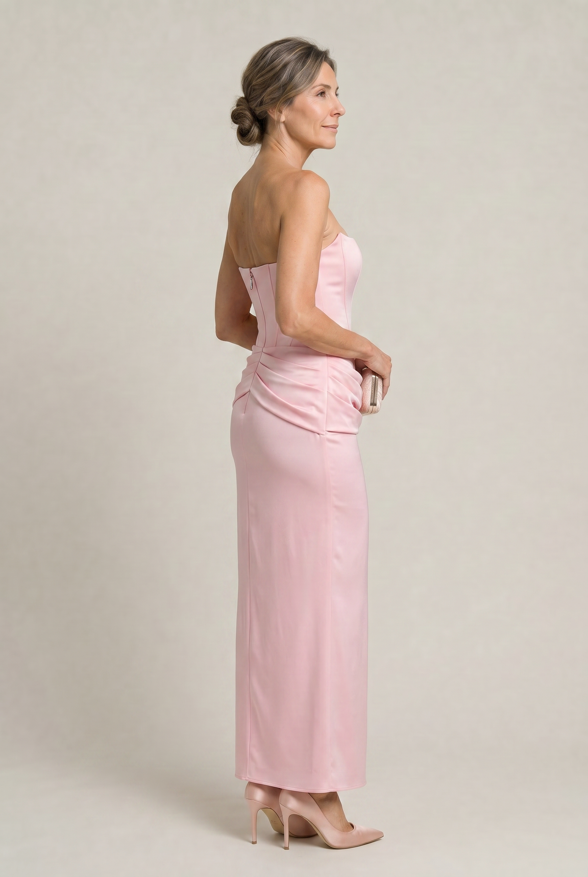 Women's Formal Dress | Strapless Corset Maxi Draped