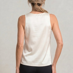 Women's Tank Top | Deep V-Neck Sleeveless Satin