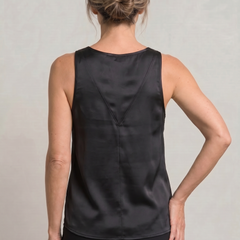 Women's Tank Top | Deep V-Neck Sleeveless Satin
