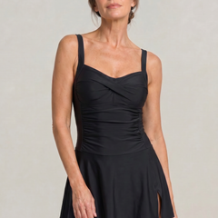 Women's One Piece Swimsuit | Sweetheart Neckline Ruched Skirt