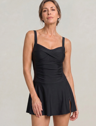 Women's One Piece Swimsuit | Sweetheart Neckline Ruched Skirt
