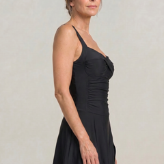 Women's One Piece Swimsuit | Sweetheart Neckline Ruched Skirt