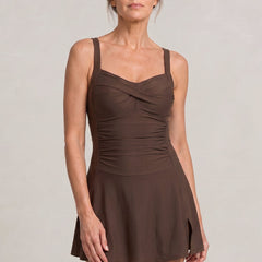 Women's One Piece Swimsuit | Sweetheart Neckline Ruched Skirt