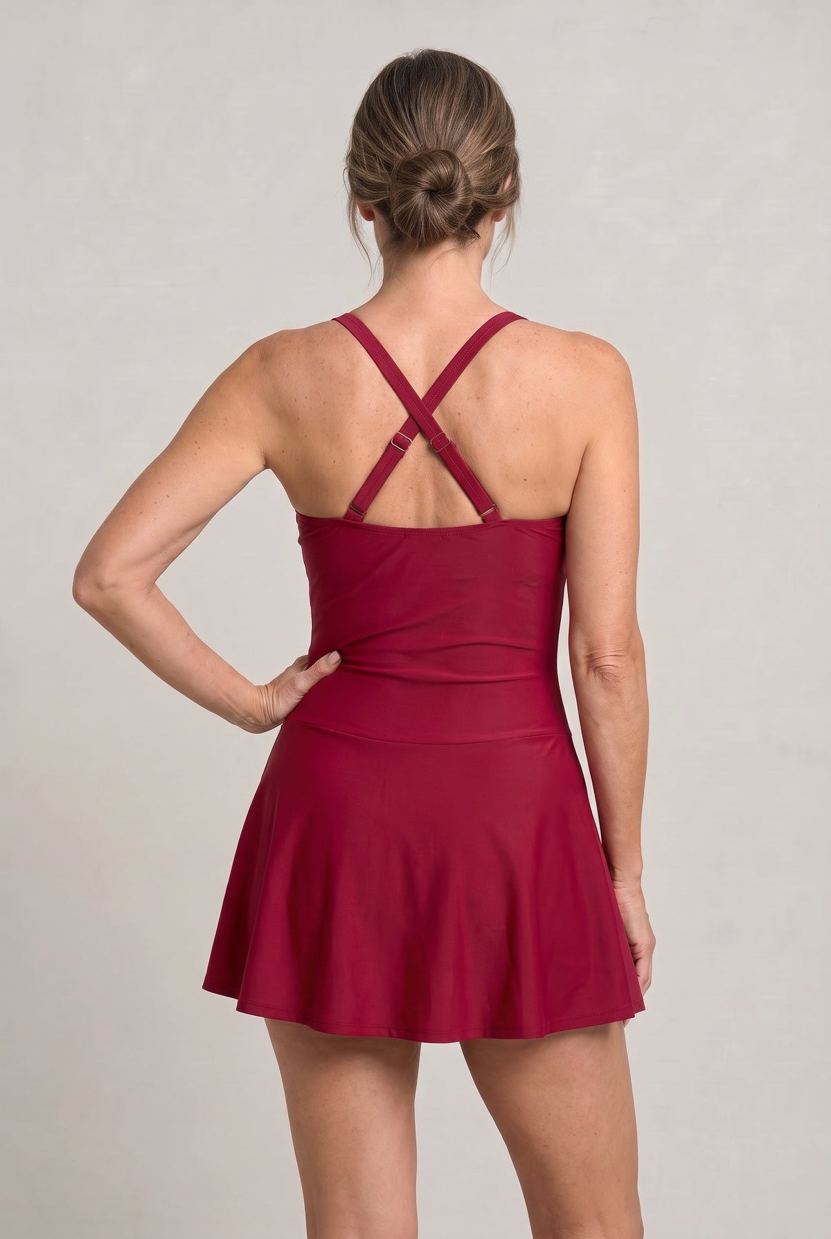 Women's One Piece Swimsuit | Sweetheart Neckline Ruched Skirt