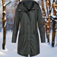 Isla | Women's Rain Jacket Weatherproof Loose Fit Mid-Thigh Rains Coat 0