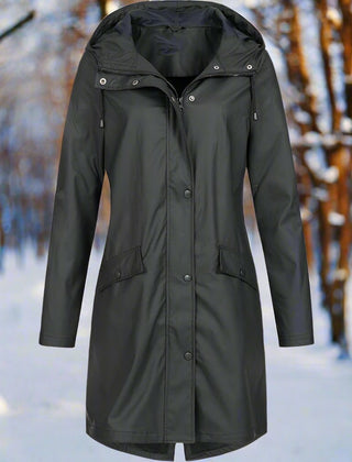 Isla | Women's Rain Jacket Weatherproof Loose Fit Mid-Thigh Rains Coat 0
