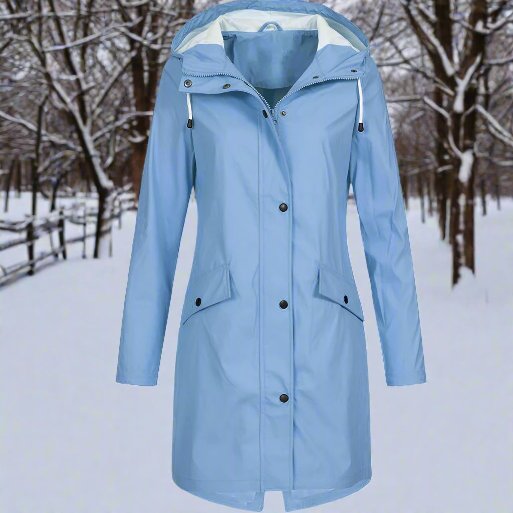 Isla | Women's Rain Jacket Weatherproof Loose Fit Mid-Thigh Rains Coat 2