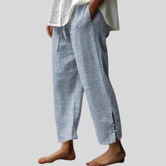 Women's Flare Pants | Drawstring Textured Relaxed Fit