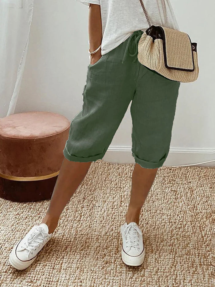 Women's Beach Shorts | Relaxed Fit Drawstring Elastic Waist