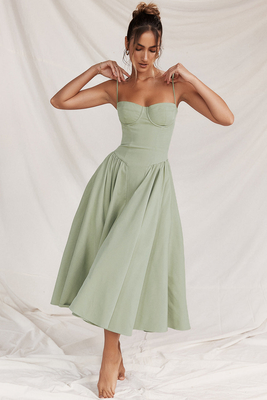 Liora | White Midi Dress – Elegant, Flattering & Versatile for Every Occasion 0