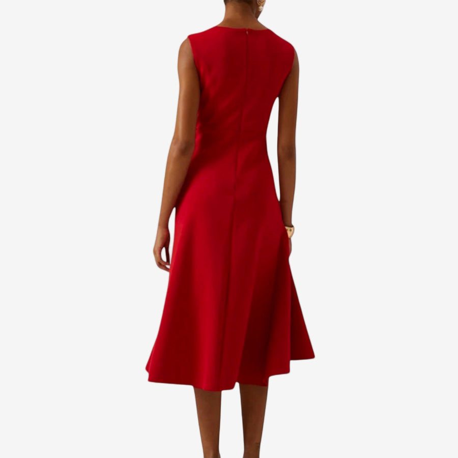 Livia | Elegant Asymmetrical Cut Midi Dress for Women 1