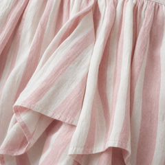 Women's Maxi Skirt | Striped Pleated Maxi Woven