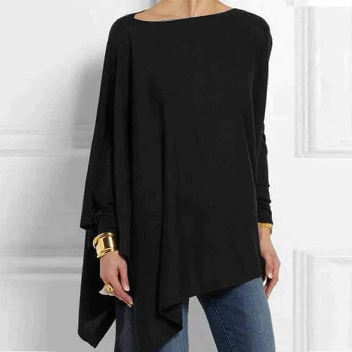 Women's Camisole | Asymmetrical Hem Long Sleeve Loose Fit