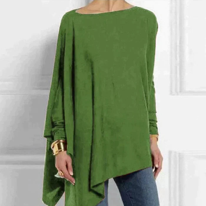 Women's Camisole | Asymmetrical Hem Long Sleeve Loose Fit