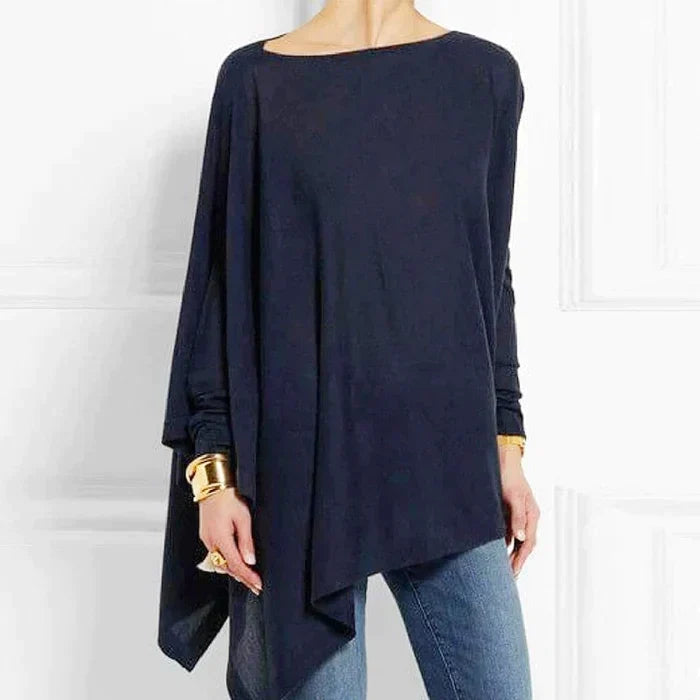 Women's Camisole | Asymmetrical Hem Long Sleeve Loose Fit
