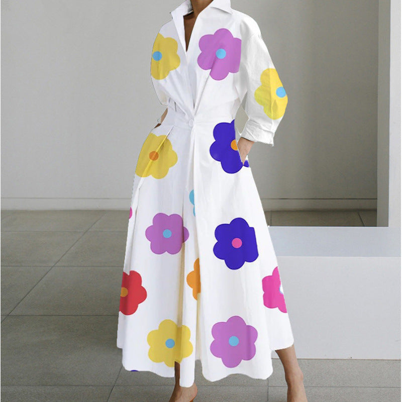 Women's Maxi Dress | Collared Neckline Front Wrap Maxi