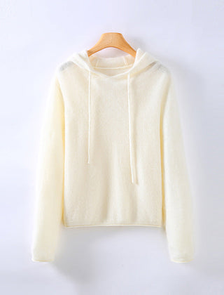 Women's Cashmere Sweatshirt | Hooded Long Sleeve Knit