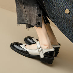 Women's Mary Jane | Rounded Toe Adjustable Strap Leather