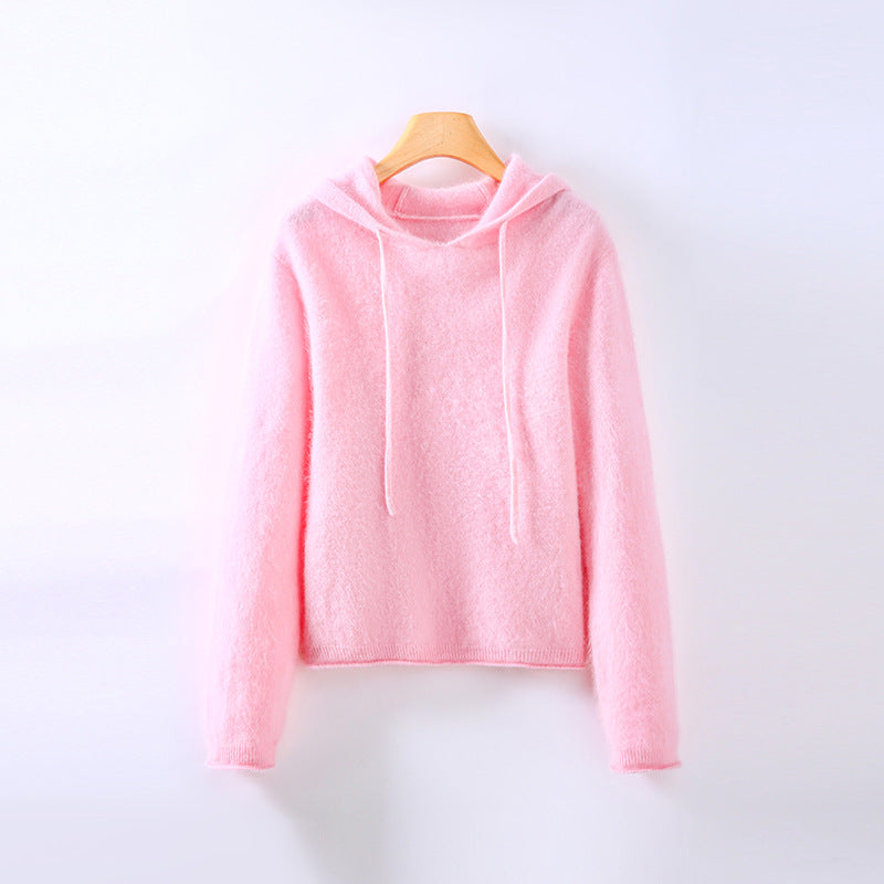 Women's Cashmere Sweatshirt | Hooded Long Sleeve Knit