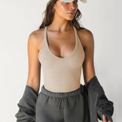 Women's Camisole | V-Neck Sleeveless Ribbed Knit
