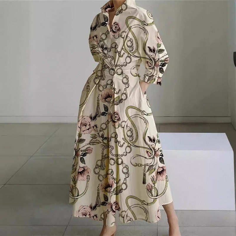 Women's Maxi Dress | Collared Neckline Front Wrap Maxi