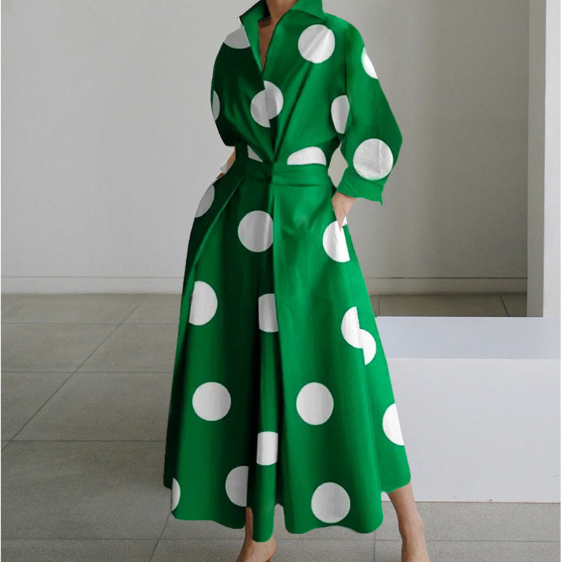 Women's Maxi Dress | Collared Neckline Front Wrap Maxi