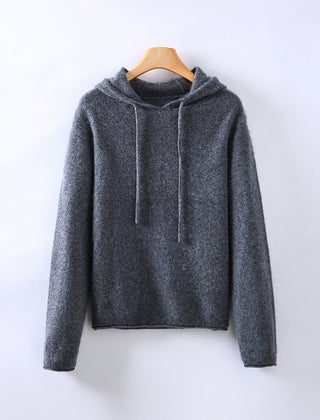 Women's Cashmere Sweatshirt | Hooded Long Sleeve Knit
