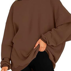 Women's oversized hooded sweatshirt, a cozy and comfortable casual top for any day.
