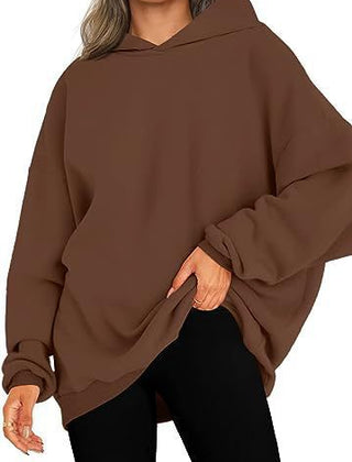 Women's oversized hooded sweatshirt, a cozy and comfortable casual top for any day.