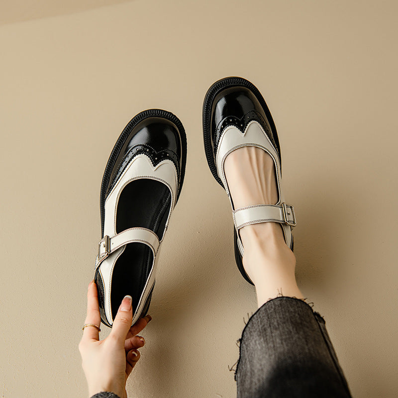 Women's Mary Jane | Rounded Toe Adjustable Strap Leather