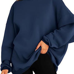 Fashionable women's oversized hoodie, perfect for stylish casual wear & coziness.