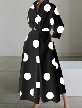 Women's Maxi Dress | Collared Neckline Front Wrap Maxi