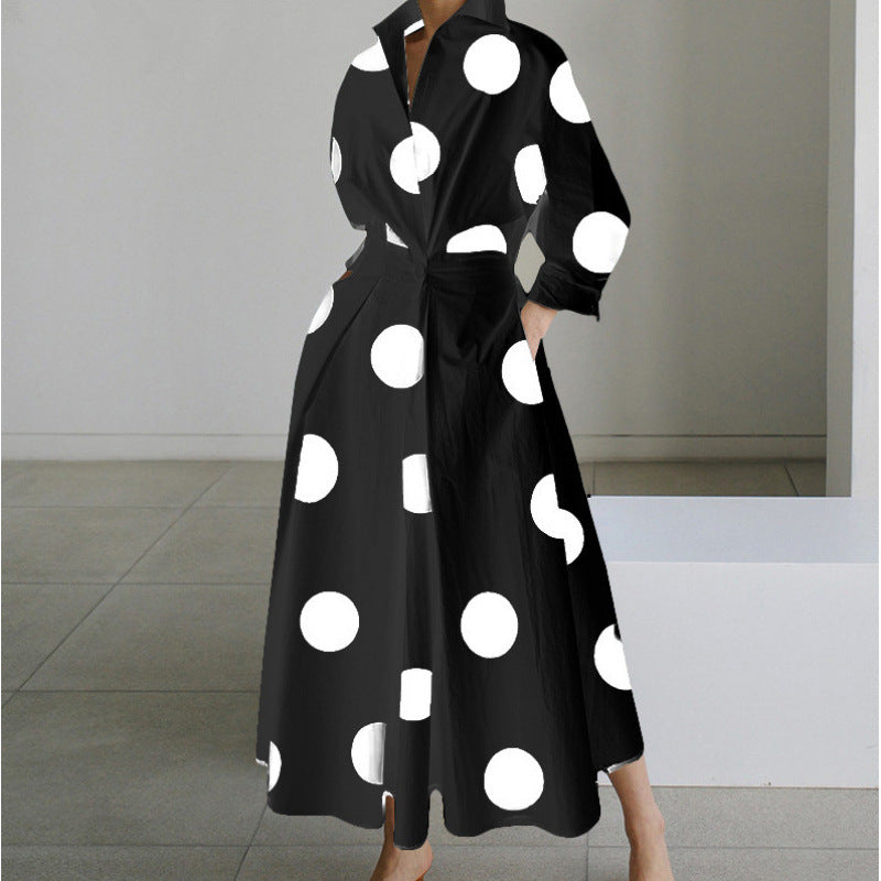 Women's Maxi Dress | Collared Neckline Front Wrap Maxi