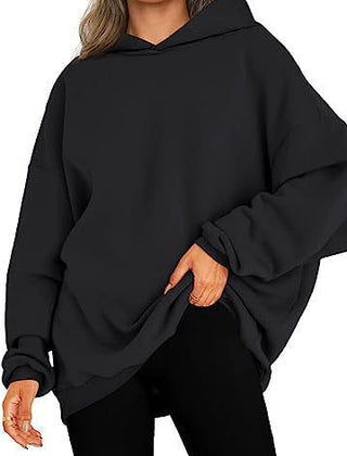Everyday women's oversized hoodie, essential for casual comfort & laid-back style.
