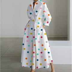 Women's Maxi Dress | Collared Neckline Front Wrap Maxi