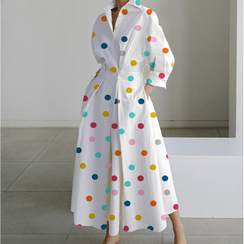 Women's Maxi Dress | Collared Neckline Front Wrap Maxi