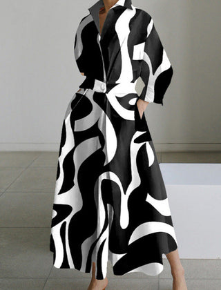 Women's Maxi Dress | Collared Neckline Front Wrap Maxi