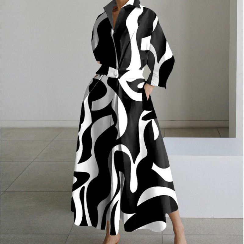 Women's Maxi Dress | Collared Neckline Front Wrap Maxi