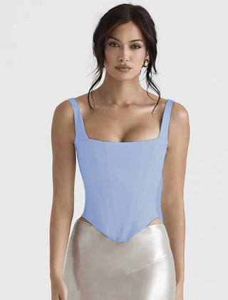 Graceful longline corset top, women's elegant bustier for a perfect formal silhouette.