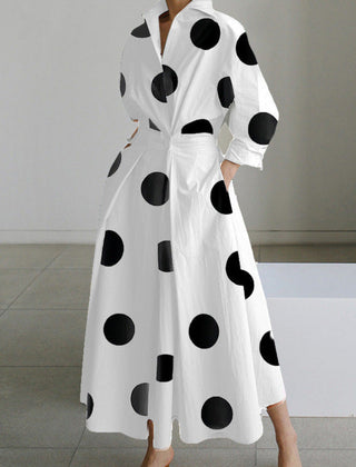 Women's Maxi Dress | Collared Neckline Front Wrap Maxi