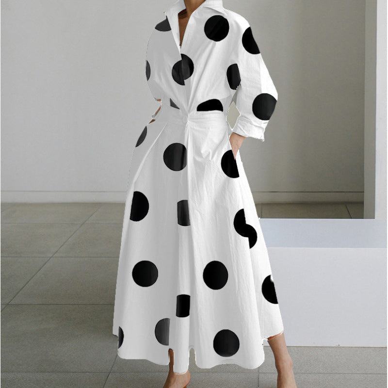 Women's Maxi Dress | Collared Neckline Front Wrap Maxi