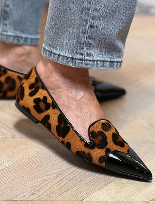Women's Ballet Flats | Pointed Toe Glossy Cap Slip-On