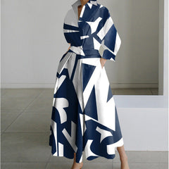 Women's Maxi Dress | Collared Neckline Front Wrap Maxi