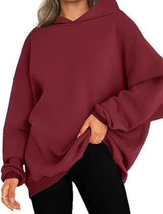 Modern women's oversized hoodie, a stylish and comfortable casual wear option.