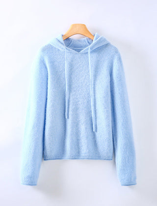 Women's Cashmere Sweatshirt | Hooded Long Sleeve Knit