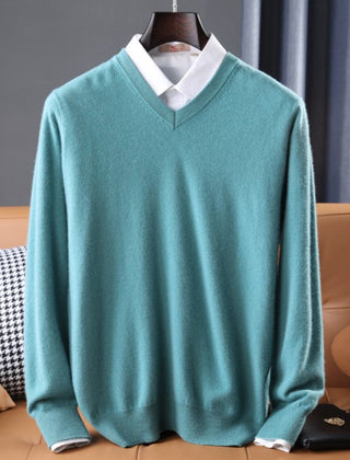 Women's V-neck pullover sweater with a flattering fit & soft knit. Ideal for elegant winter fashion & daily comfort.