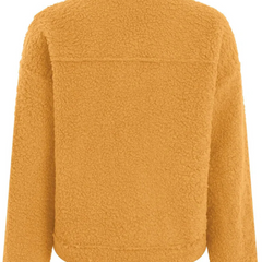 Women's Sherpa Jacket | Collared Button Front Pockets