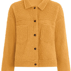 Women's Sherpa Jacket | Collared Button Front Pockets