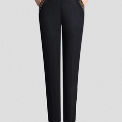 Women's Straight Leg Jeans | Elastic Waistband Functional Pockets Denim