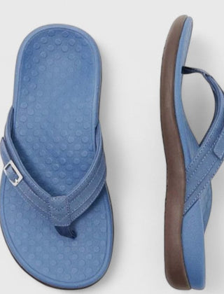 Women's Thong Sandals | Adjustable Buckle Contoured Footbed Flat Sole
